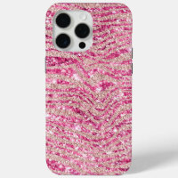 Girly Pink und Blush Glitzer Zebra
