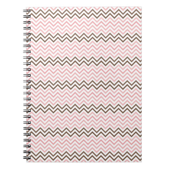 Girly Pink und Brown Zickzack Notizblock (Vorderseite)