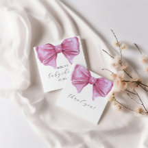 Girly Pink Watercolor Bow Babydusche