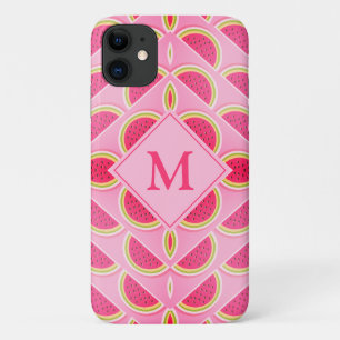 Girly Pink Watermelon Monogram Case-Mate iPhone Hülle