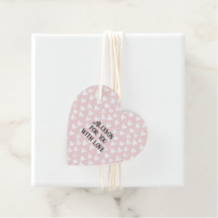 Girly Pink White Hearts Geschenkanhänger