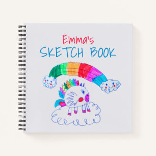 Girly Pink Zeichnend Sketch-Buch Notizbuch