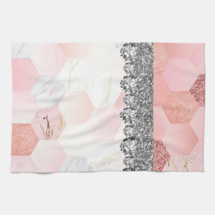 Girly Pinke Innenraumgestaltung Zuhause Glitter Ma Geschirrtuch
