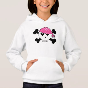 Girly Piraten-Schädel Hoodie