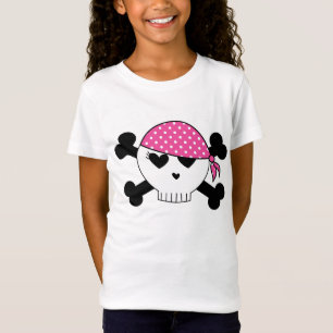 Girly Piraten-Schädel T-Shirt