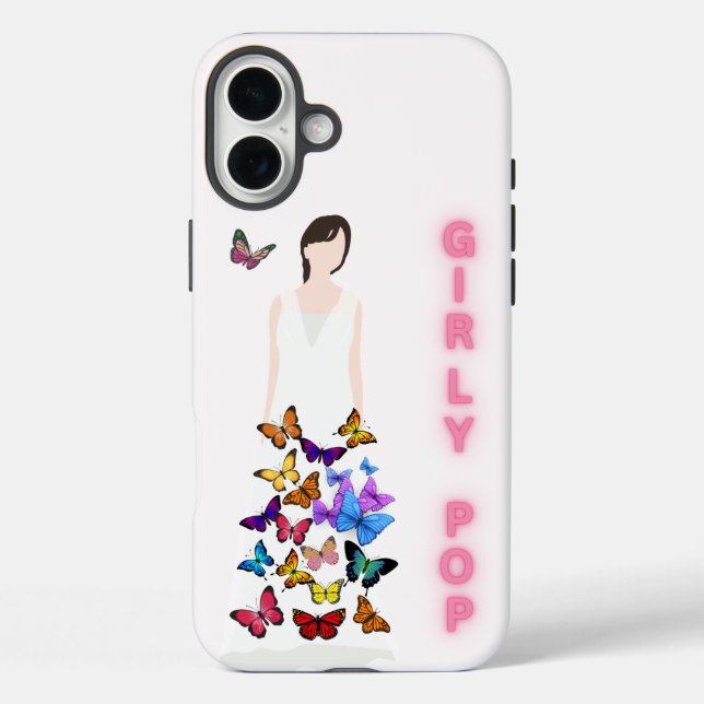 Girly pop butterfly phone case (Rückseite)