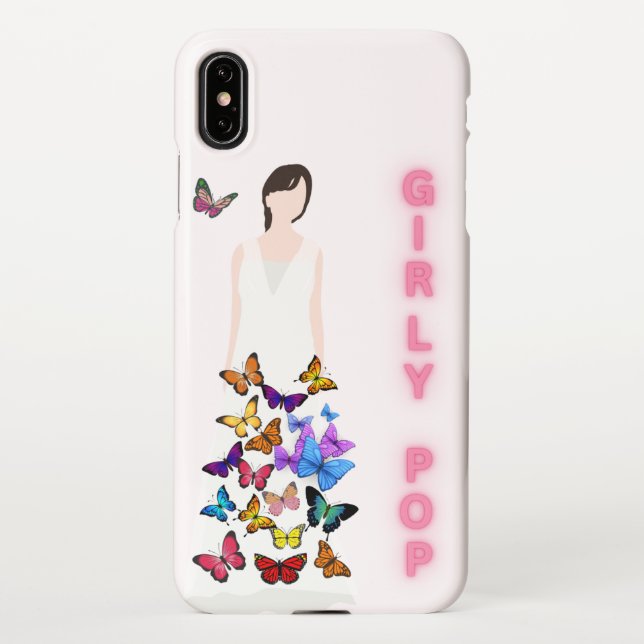 Girly pop butterfly phone case  iPhone hülle (Rückseite)