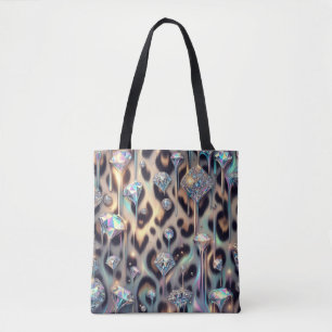 Girly Posh Leopard Print Opal-Tasche