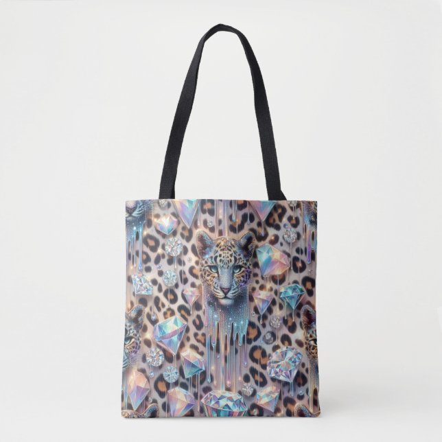 Girly Posh Leopardenprint Opal-Tasche (Vorderseite)