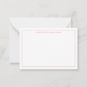 Girly Punch Beruflich Simple Thin Border Mitteilungskarte