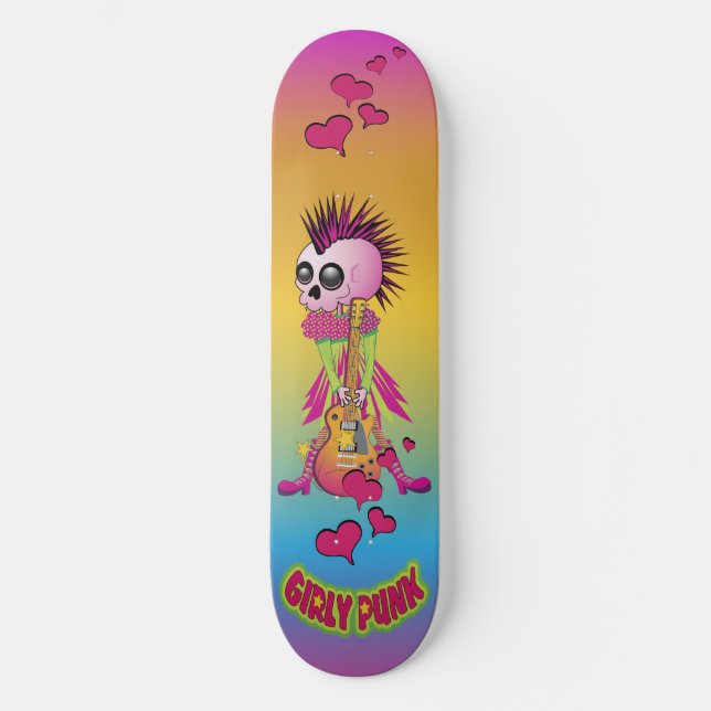 Girly Punk Rock Skate Skateboard (Vorderseite)