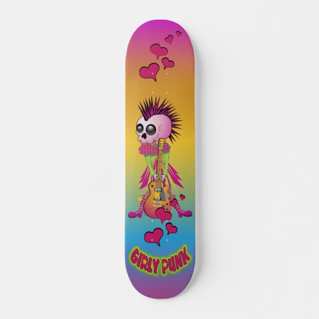 Girly Punk Rock Skateboard (Vorne)