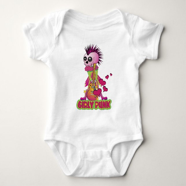 Girly Punk Rocker Baby Strampler (Vorderseite)