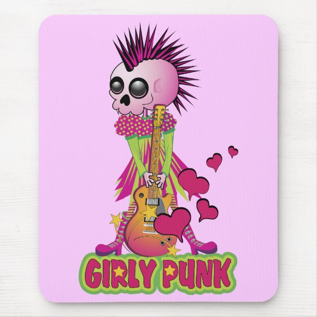 Girly Punk Rocker Mousepad (Vorne)