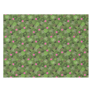 Girly Punkschädel auf Blumen-Camouflagehintergrun Tischdecke