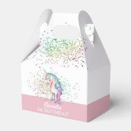Girly Rainbow Glitzer Magical Unicorn Geburtstag Geschenkschachtel