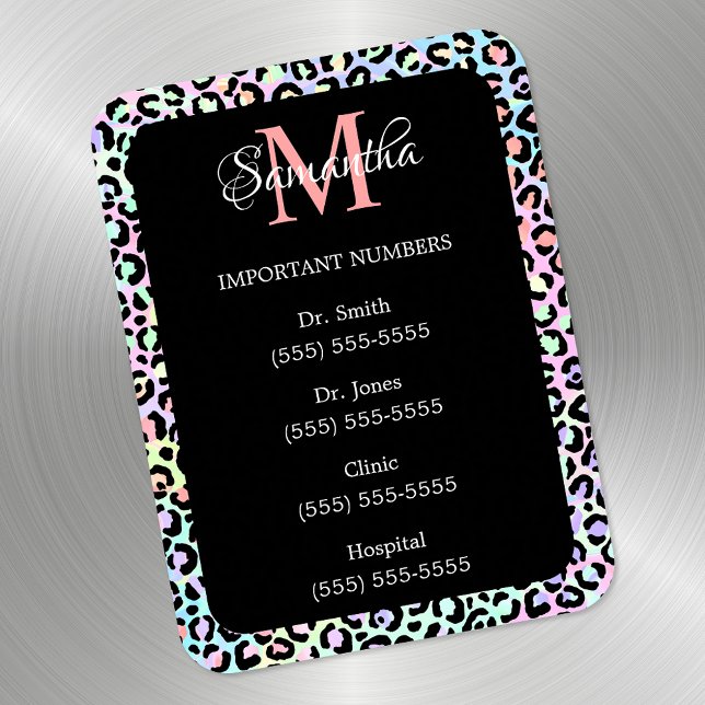 Girly Rainbow Leopard und Black Magnet (Von Creator hochgeladen)