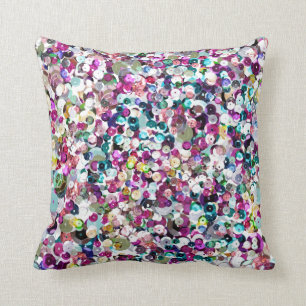 Girly Regenbogen-ImitatSequins Bling Kissen