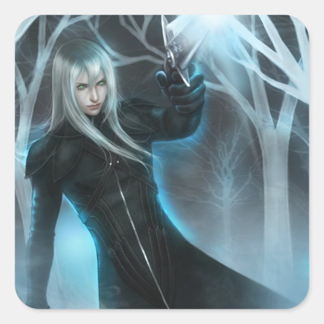 Girly Remnant Quadratischer Aufkleber (Vorderseite)