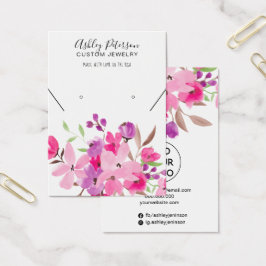 Girly rosa Blumenschmuck Ohrring