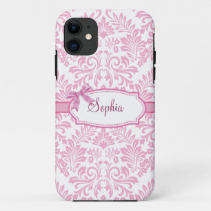 Girly rosa Damast Iphone 5 Fall Case-Mate iPhone Hülle