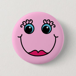Girly rosa Dame Emoji stellen gegenüber Button