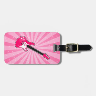 Girly rosa E-Gitarre Gepäckanhänger