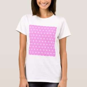 Girly rosa geometrisches Isosceles Dreieck T-Shirt