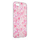 Girly rosa gezeichnetes Herzmuster des Watercolor Uncommon iPhone Hülle (Hinten/Rechts)