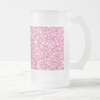 Girly rosa Glitzer gedruckt Mattglas Bierglas