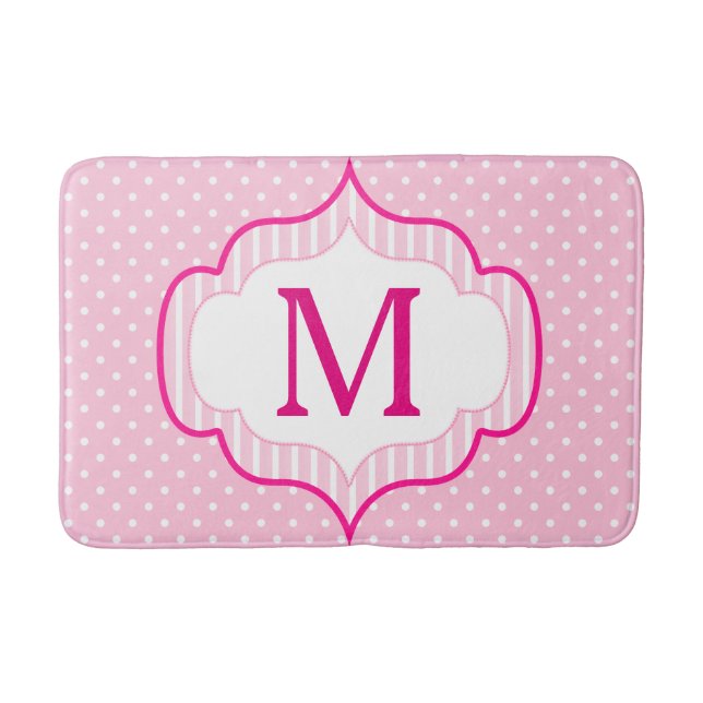 Girly rosa kundenspezifisches badematte (Vorderseite)