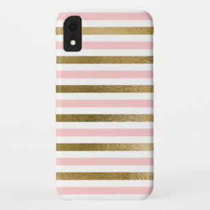Girly rosa Rosen-Goldfolie und weißes Case-Mate iPhone Hülle