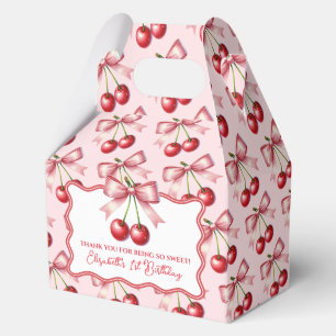 Girly Rosa Rot Coquette Kirsche Erste 1. Geburtsta Geschenkschachtel