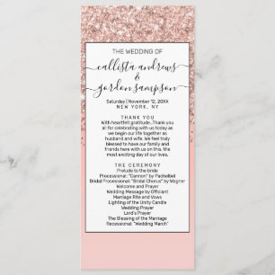 Girly Rose Gold Confetti Pink Gradient Ombre Programm