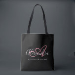 Girly Rose Gold Elegante Script Name Monogram<br><div class="desc">Personalisieren Sie Ihre schöne mit Monogramm trendige Black Grocery Tote Bag! Der unten stehende Text kann Ihrem bevorzugten Satz oder sogar Ihrem vollständigen Namen personalisiert sein; Sie können ihn auch löschen, wenn Sie ihn bevorzugen. Wenn Sie Hilfe benötigen, lass uns bitte unter belytaliarecipes@gmail.com und wir helfen Ihnen gerne weiter. ©...</div>
