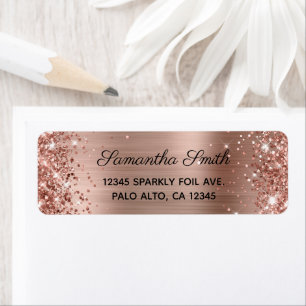 Girly Rose Gold Glitzer und Foil