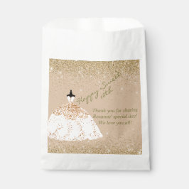 Girly Rose Gold Personalisiert Sweet 16. Geburtsta Geschenktütchen