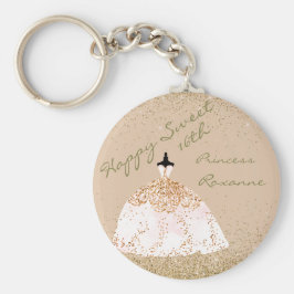 Girly Rose Gold Personalisiert Sweet 16. Geburtsta Schlüsselanhänger