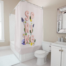 Girly Rose Gold Trendy Blume SPRING Typografie