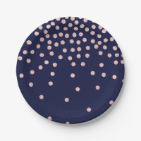 girly RosengoldGlitter Confetti-Polkapunkte