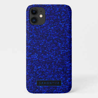 Girly Royal Blue Sparkle Sequins Monogram Case-Mate iPhone Hülle