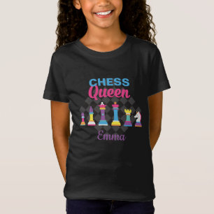 Girly Schach Queen Personalisiert T-Shirt