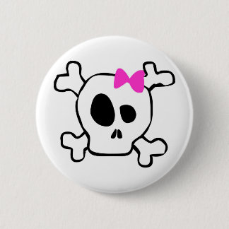 Girly Schädel Button