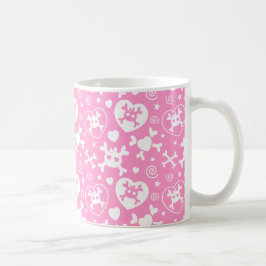 Girly Schädel-Muster Tasse