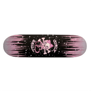 Girly Schädel-Skate Skateboard