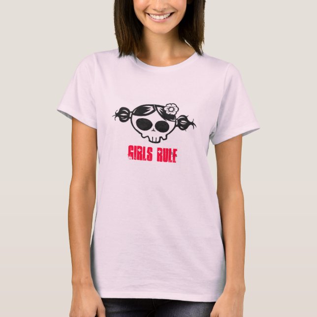 girly Schädel T-Shirt (Vorderseite)