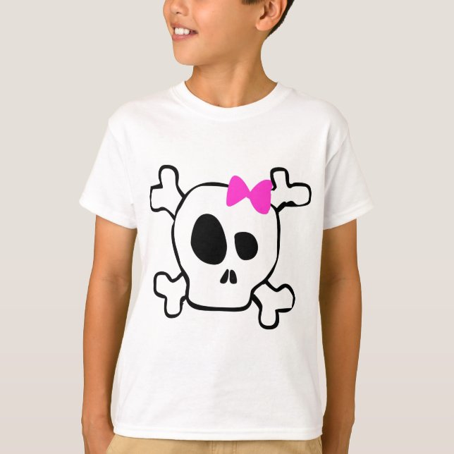 Girly Schädel T-Shirt (Vorderseite)