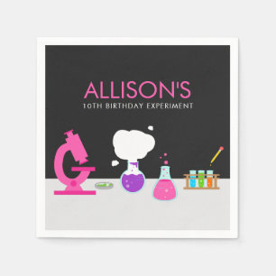 Girly Science Party Serviette