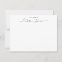 Girly Script Calligraphy A Note from Slate Gray