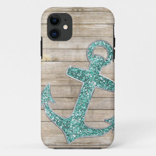 Girly Seeaqua-Anker-u. Holz-Blick Case-Mate iPhone Hülle